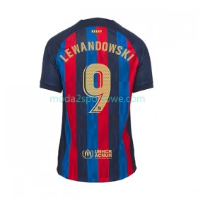 Koszulka FC Barcelona Lewandowski 9 Domowe Stroje Piłkarskie 2022/23 Krótki Rękaw